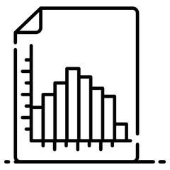 
A bar graph with relative frequency depicting histogram 
