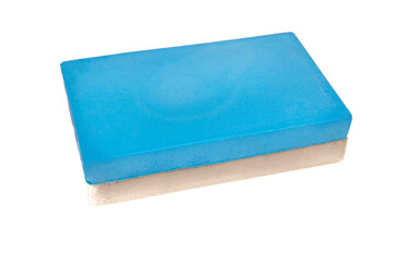 car enamel sanding sponge isolated on a white background