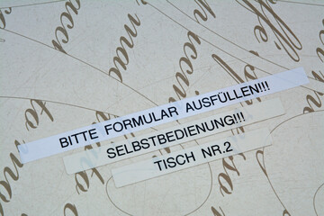 anmeldung im café  wegen corona-krise