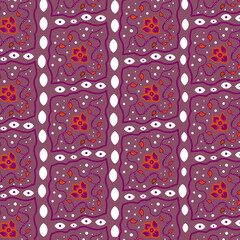 Naklejka premium Indonesian batik: is a wax-resistant staining technique that is applied to all fabrics, or fabrics made using this technique originated in Indonesia. Batik is made both by drawing dots and lines