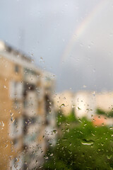 Rain drops on glass