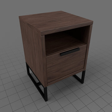 One drawer bedside table