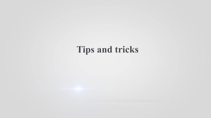 Tips and tricks intro outro text reveal

