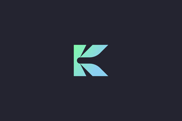 Technology Letter K Logo Abstract Whimsical Monogram