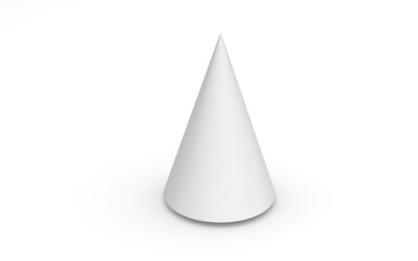 3d cone on white background