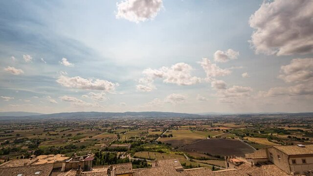Countryside near Assisi - Umbria - Italy - Time lapse video 4K 30p