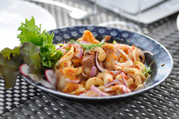 spicy pork salad, spicy salad