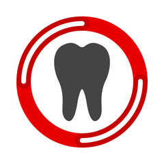 Tooth icon. Dental icons. Vector illustration flat design UI and UX.