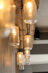 Hand made jar glass jars lights.