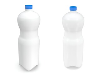 3d bottle mockup on white background