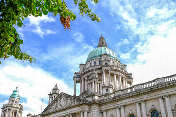 Belfast - August 2019: the exterior of the city hall