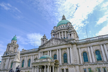 Fototapeta na wymiar Belfast - August 2019: the exterior of the city hall