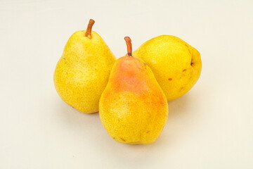 Fresh sweet pear over background