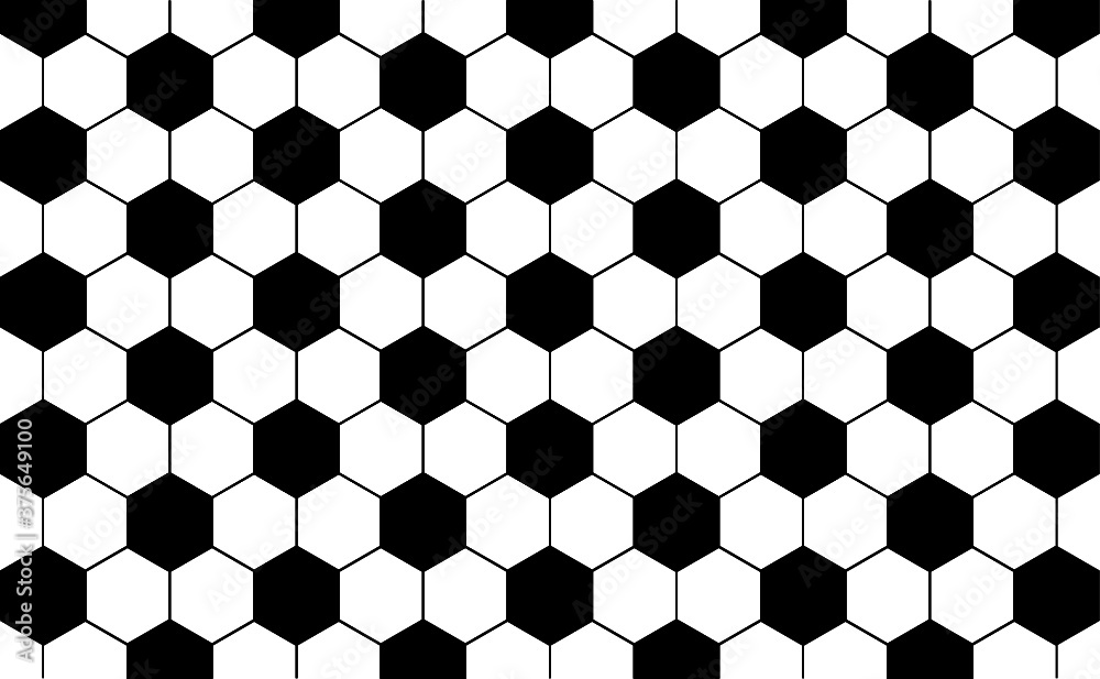 Wall mural empty football net or soccer goal net pattern. flat vector background. play team sport. honeycomb pa