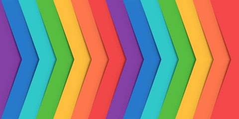 Abstract rainbow of colored lines