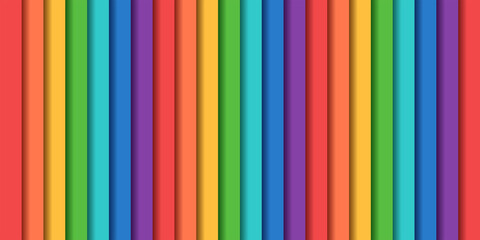 Abstract rainbow of colored lines