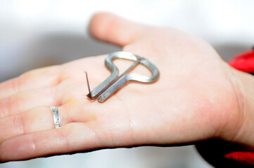 Jew's harp in the palm of one's hand