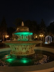 fountain at night