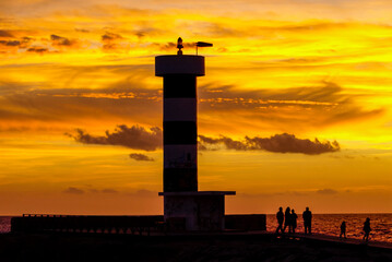 Faro de la Colònia de Sant Jordi y isla de Cabrera. Ses Salines. Comarca de Migjorn....