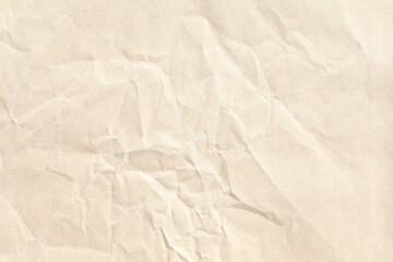 Crunpled beige brown background paper texture