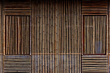 bamboo wood fence interior background