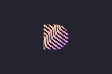 Technology Letter D Logo Abstract Whimsical Monogram