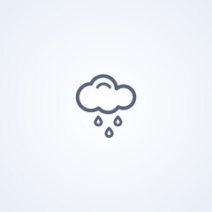 Rain, vector best gray line icon