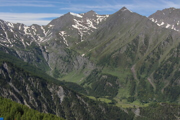 Naklejka premium Lakes lying up in the mountains in the Chisone valley.