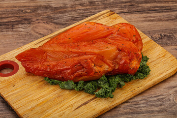 Smoked chicken breast with spices