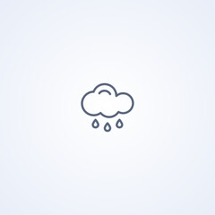 Fototapeta na wymiar Rainy, vector best gray line icon