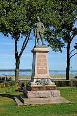 Quebec; Canada- june 25 2018 : war memorial of Rimouski