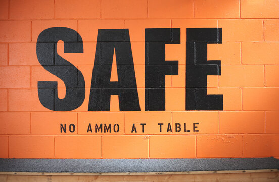 A safe table at the gun range