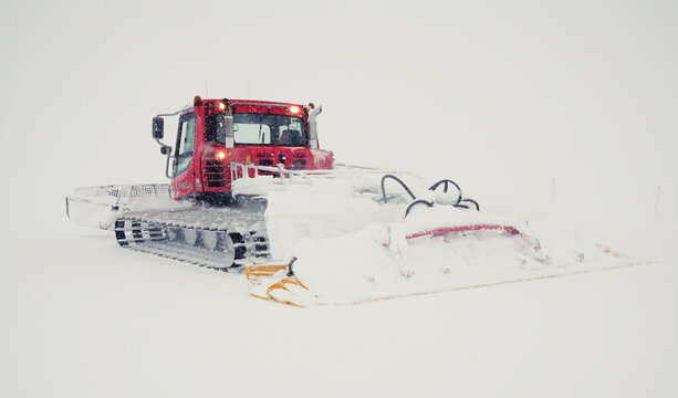snow cat snow groomer cold snow