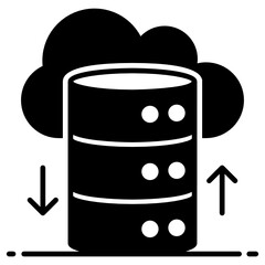 
Cloud database icon design, vector of cloud computing in style 
