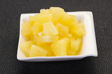 Marinated pineapple pieces