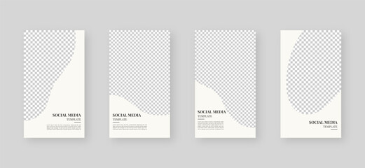 Social media template. Trendy editable social media stories template. Mockup isolated. Template design. Vector illustration.