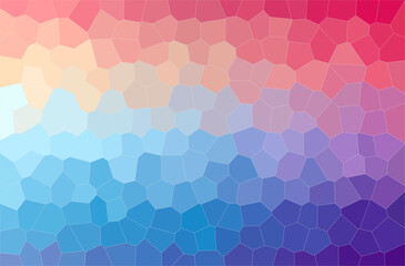 Abstract illustration of blue and red Middle size Hexagon background