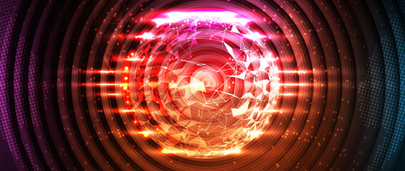 Technology data background, idea of global business solution