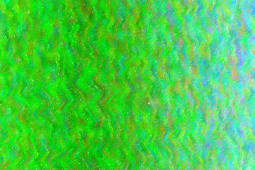 Green waves color pencil with high coverage background, digitally created.