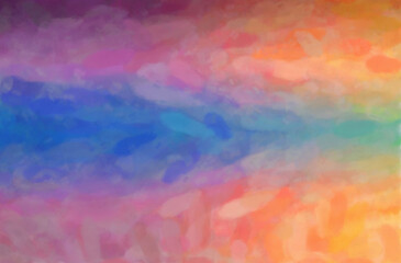 Abstract illustration of blue, purple and yellow Watercolor wash background.