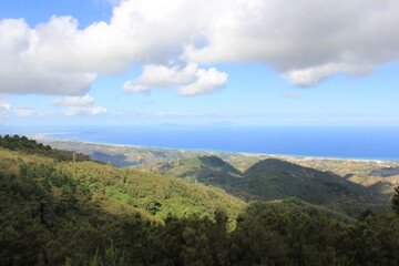 High view on the mediteranean sea on Messina Mountains.