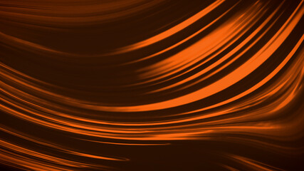 Abstract orange black background with waves luxury. 3d illustration, 3d rendering.