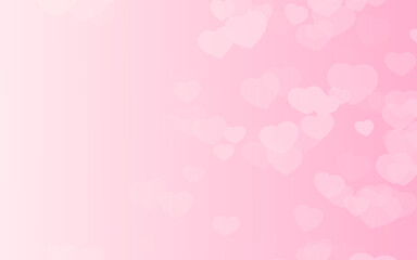 Valentine day pink hearts on pink background.