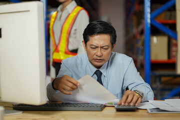 Asia Man's manager is worried and fearful of the goods that cannot be exported because of the...