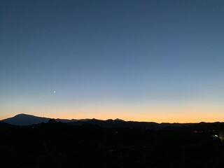 sunset in the mountains