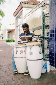 Conga Player in Miami