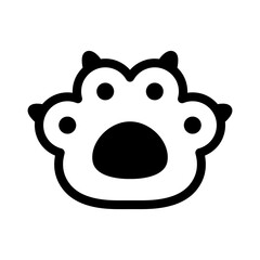 dog paw cat footprint icon logo vector kitten french bulldog puppy cartoon symbol character illustration design