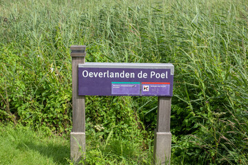 Street Sign Oeverlanden De Poel At The Amsterdamse Bos At Amstelveen The Netherlands 28-7-2020