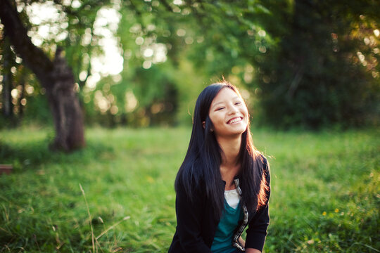 Happy Young Asian Woman