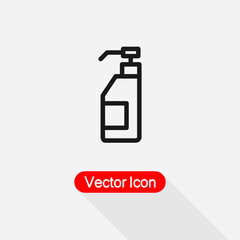Antibacterial Hand Sanitizer Icon, Disinfection Gel Icon,Face Cream Icon, Cosmetic Cream Icon Vector Illustration Eps10